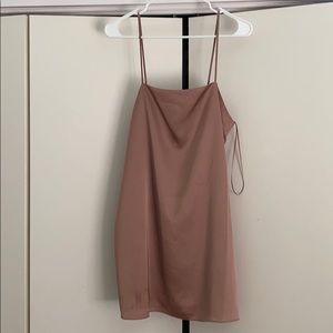 Silk mauve slip dress